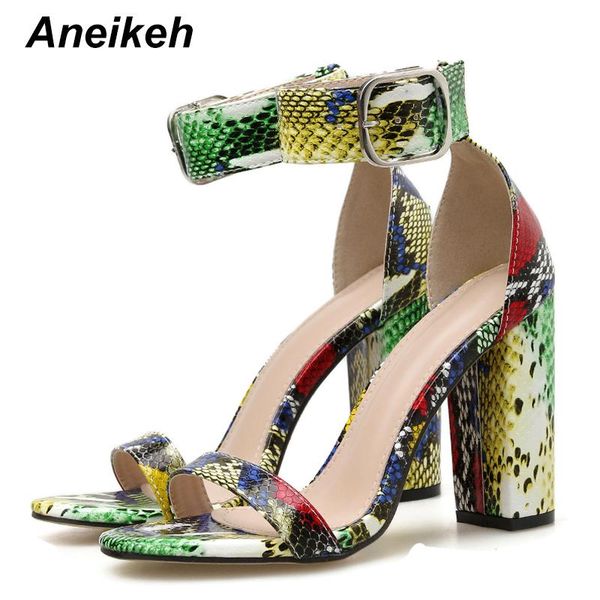 dress shoes aneikeh fashion color snake pattern gladiator sandals woman peep toe high heels ankle strap summer pumps party 41 42, Black
dress shoes aneikeh fashion color snake pattern gladiator sandals woman peep toe high heels ankle strap summer pumps party 41 42, Black