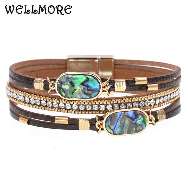 charm bracelets wellmore vintage leather for women 7 colors 3 size magnet & bangles female fashion jewelry, Golden;silver
charm bracelets wellmore vintage leather for women 7 colors 3 size magnet & bangles female fashion jewelry, Golden;silver