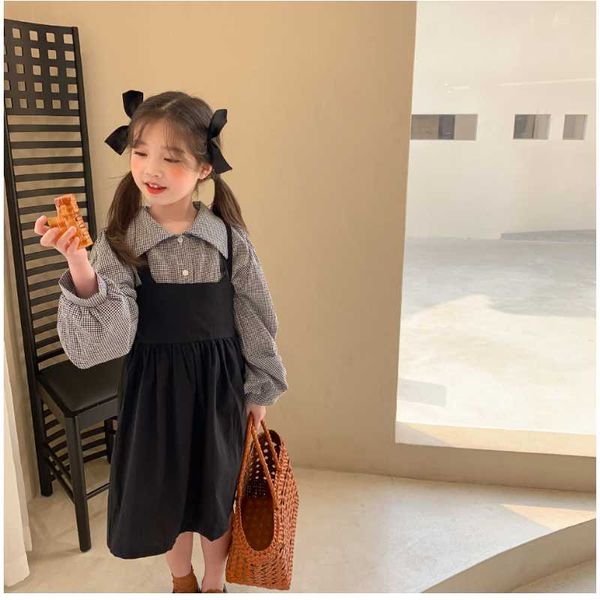family matching outfits 2021 spring autumn korean version products suit children's fashion lapel blouse strap dress casual cute girls 2, Blue
family matching outfits 2021 spring autumn korean version products suit children's fashion lapel blouse strap dress casual cute girls 2, Blue