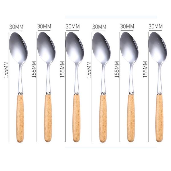 wooden handle spoons set 6 pcs stainless steel tea spoon dessert coffee ice cream long scoop tiny drop
wooden handle spoons set 6 pcs stainless steel tea spoon dessert coffee ice cream long scoop tiny drop