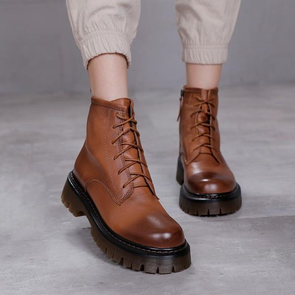 boots women winter genuine leather platform black lace up zip ankle motorcycle retro thick heels booties shoes
boots women winter genuine leather platform black lace up zip ankle motorcycle retro thick heels booties shoes