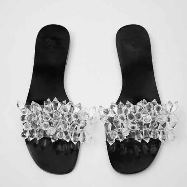 slippers 2021 summer fashion brand women slipper pvc transparent beaded sandal open toe slides outdoor beach flat flip flops shoes, Black
slippers 2021 summer fashion brand women slipper pvc transparent beaded sandal open toe slides outdoor beach flat flip flops shoes, Black