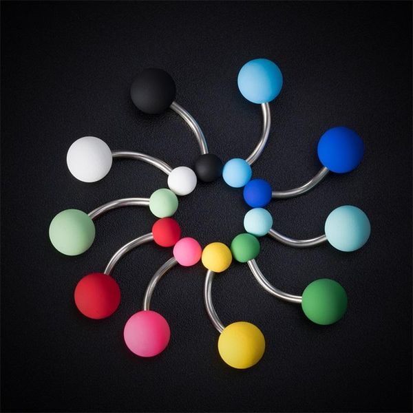 matte ball belly piercing colorful navel ring bar stainless steel button rings stud women body jewelry, Silver
matte ball belly piercing colorful navel ring bar stainless steel button rings stud women body jewelry, Silver