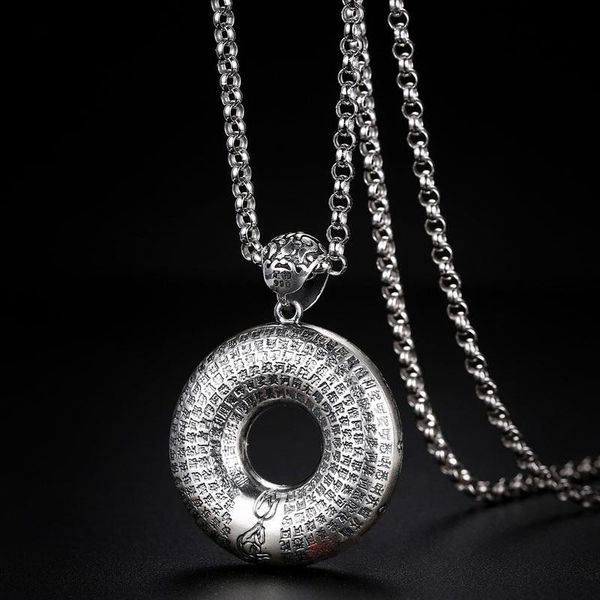 pendant necklaces 990 sterling silver round necklace buddhism great compassion buddhist scriptures prajna paramita amulet
pendant necklaces 990 sterling silver round necklace buddhism great compassion buddhist scriptures prajna paramita amulet