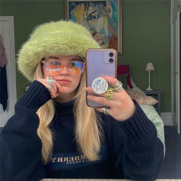 wide brim hats dewadbow winter fur bucket for women outdoor warm hat soft fleece fisherman cap korean fashion chic lady panama caps, Blue;gray
wide brim hats dewadbow winter fur bucket for women outdoor warm hat soft fleece fisherman cap korean fashion chic lady panama caps, Blue;gray
