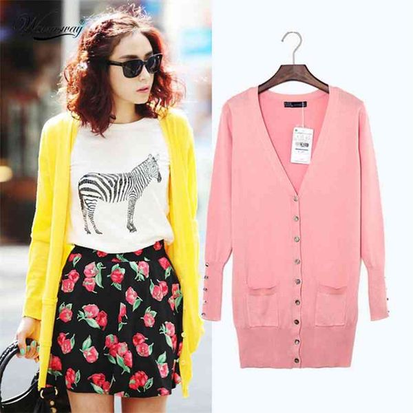 quality spring autumn women shell button brand cardigan long casual slim cotton solid knitwear b-004 210522, White
quality spring autumn women shell button brand cardigan long casual slim cotton solid knitwear b-004 210522, White