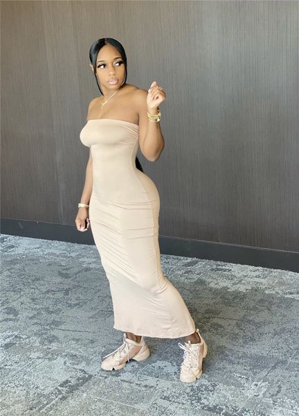 skinny dress casual natural color loose womens mid-calf fashion sleeveless bodycon dresses strapless, Black;gray
skinny dress casual natural color loose womens mid-calf fashion sleeveless bodycon dresses strapless, Black;gray
