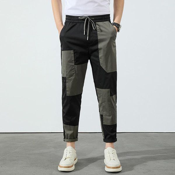 men's pants spring and summer casual elastic waist trendy brand loose harlan stitching beggar clothing, Black
men's pants spring and summer casual elastic waist trendy brand loose harlan stitching beggar clothing, Black