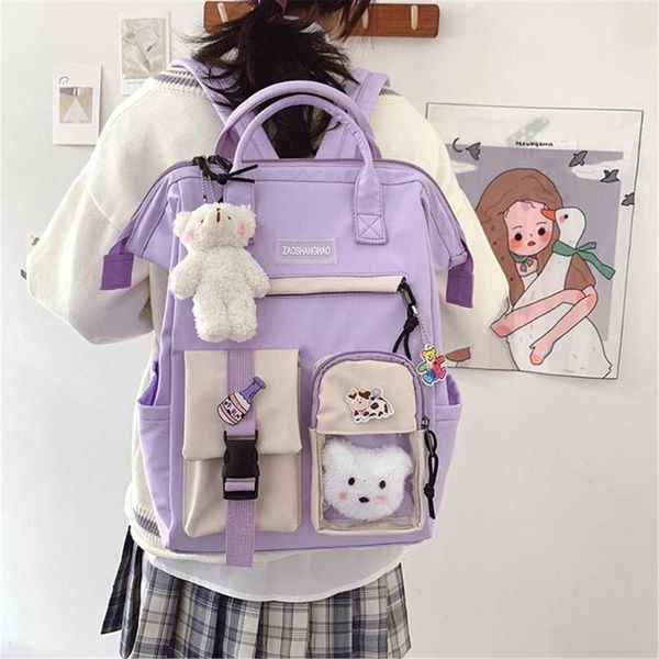 backpack 2021 preppy purple women waterproof candy colors backpacks fancy high school bags for teenage girl cute travel rucksack
backpack 2021 preppy purple women waterproof candy colors backpacks fancy high school bags for teenage girl cute travel rucksack
