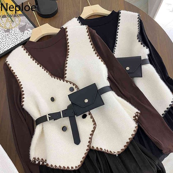 neploe two piece outfits for women pleated dress knitted sweater vest chic suit new arrival fall clothes female 2 piece set 210422, White
neploe two piece outfits for women pleated dress knitted sweater vest chic suit new arrival fall clothes female 2 piece set 210422, White
