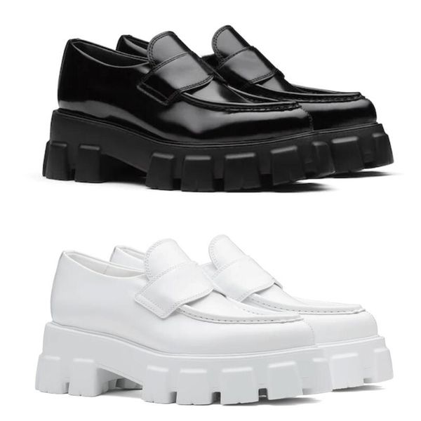monolith brushed leather pointed loafers designer women shoes oversized platform trainers black white 55 mm chunky lug sole with the enamel
monolith brushed leather pointed loafers designer women shoes oversized platform trainers black white 55 mm chunky lug sole with the enamel