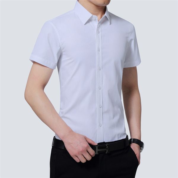 shirt summer men's solid color fashion business leisure professional short sleeve korean slim fit, White;black
shirt summer men's solid color fashion business leisure professional short sleeve korean slim fit, White;black