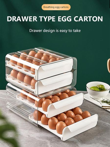 storage bottles & jars egg box plastic drawer type fresh large capacity refrigerator preservation kitchen accessories
storage bottles & jars egg box plastic drawer type fresh large capacity refrigerator preservation kitchen accessories
