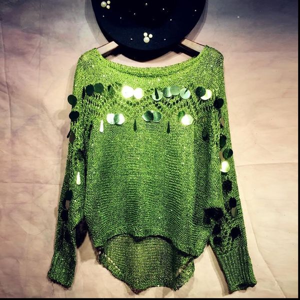 women sweaters woman hook hollow out sequins sweater thin loose holes pullover bat sleeved beading shirt sequined blouse oversize smock, White;black
women sweaters woman hook hollow out sequins sweater thin loose holes pullover bat sleeved beading shirt sequined blouse oversize smock, White;black