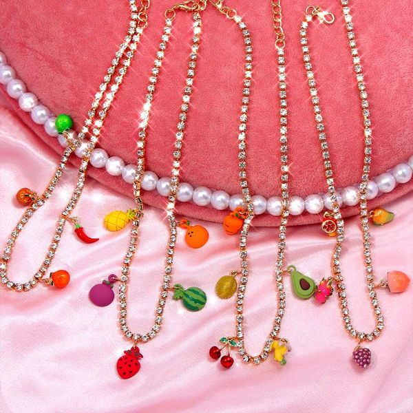 pendant necklaces colorful cute cherry carrot chili trendy fruit vegetable crystal choker for women girls jewelry gift, Silver
pendant necklaces colorful cute cherry carrot chili trendy fruit vegetable crystal choker for women girls jewelry gift, Silver