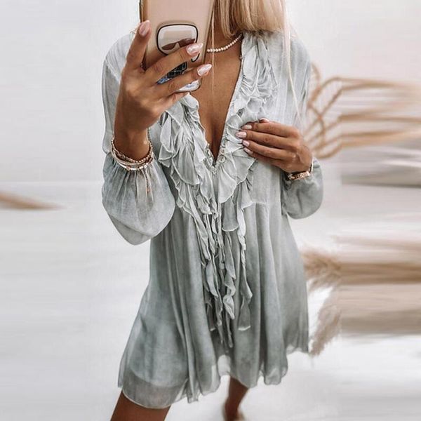 casual dresses 80% dropparty dress solid color tassel elegant v neck long sleeve chiffon sundress for daily wear, Black;gray
casual dresses 80% dropparty dress solid color tassel elegant v neck long sleeve chiffon sundress for daily wear, Black;gray