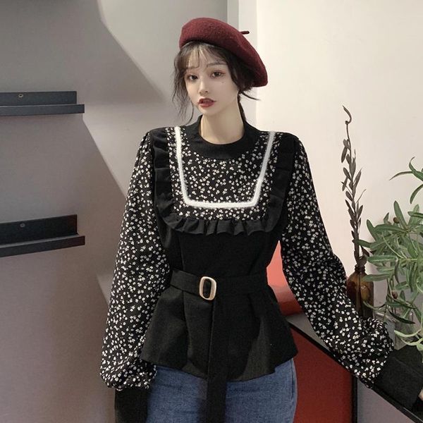 floral print patchwork blouse women french o neck long sleeve lady shirt blusa fashion chic fake two piece femme a075 women's blouses, White
floral print patchwork blouse women french o neck long sleeve lady shirt blusa fashion chic fake two piece femme a075 women's blouses, White