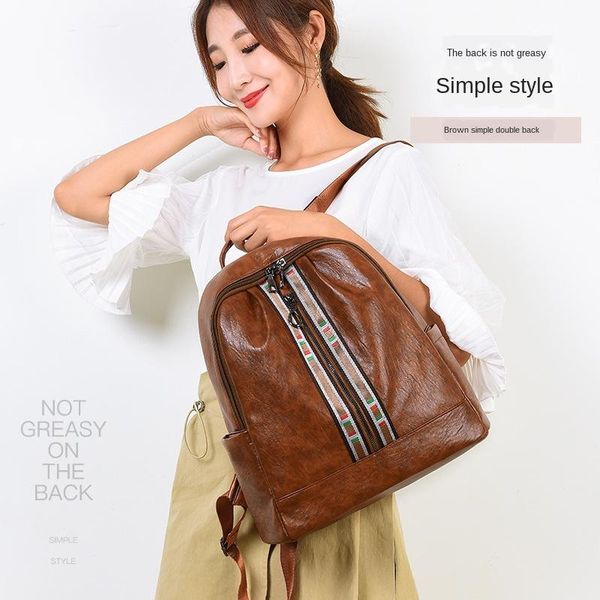 backpack 2021 pu soft leather female retro women fashion travel bag contrasting color student
backpack 2021 pu soft leather female retro women fashion travel bag contrasting color student