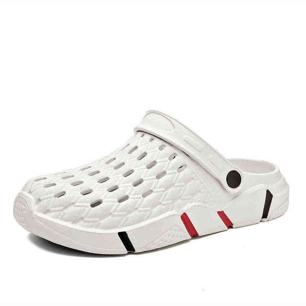 men's sandals soft bottom breathable net red hole shoes men's light trend external slippers outdoor sports, Black
