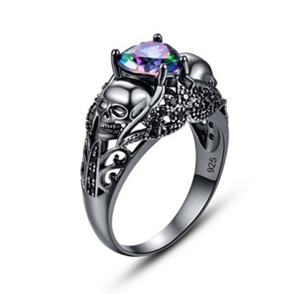 wedding rings vintage black color skull for women rainbow crystal engagement finger ring punk rhinestone fashion jewelry, Slivery;golden
wedding rings vintage black color skull for women rainbow crystal engagement finger ring punk rhinestone fashion jewelry, Slivery;golden