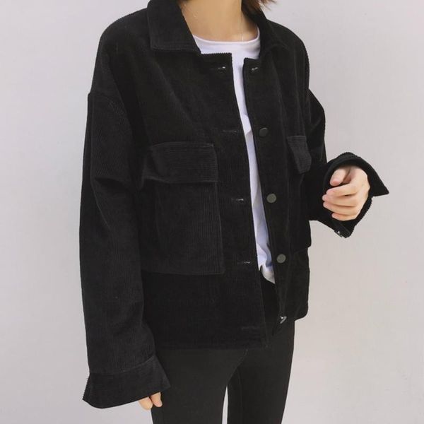 women's jackets basic women trendy retro solid khaki corduroy spring short all-match femme outerwear chic elegant minimalist black, Black;brown
women's jackets basic women trendy retro solid khaki corduroy spring short all-match femme outerwear chic elegant minimalist black, Black;brown