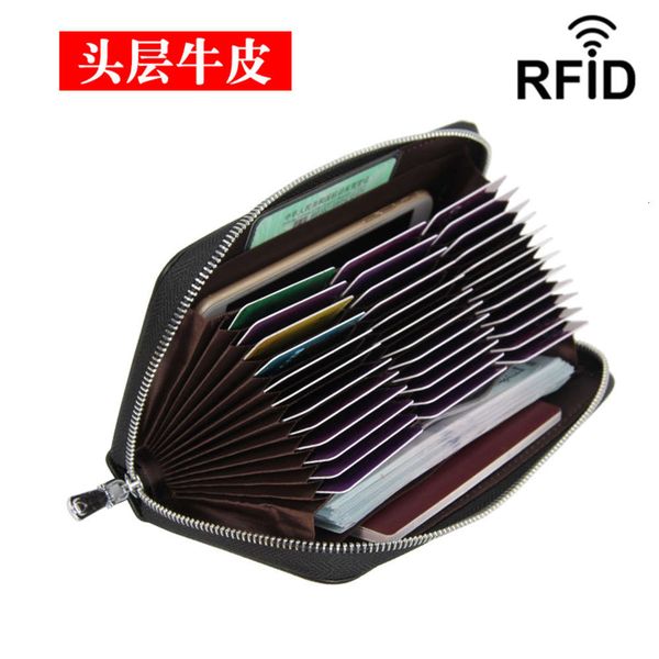 the wallet head leather organ female rfid theft man case business card bag japanese leather long wallet, Black
the wallet head leather organ female rfid theft man case business card bag japanese leather long wallet, Black