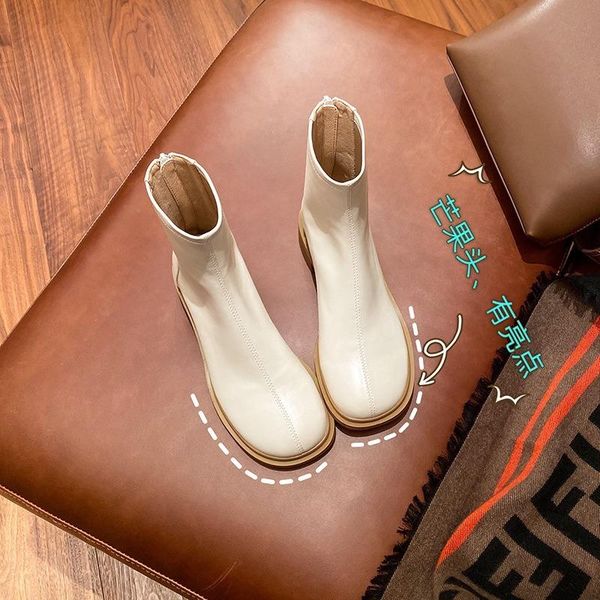 boots thin and women's autumn 2021 real soft leather white all-match back zipper thick heel short chunky, Black
boots thin and women's autumn 2021 real soft leather white all-match back zipper thick heel short chunky, Black