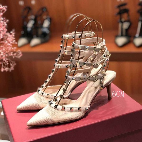 female designer 2020 high heels fashion double ear sandals quality lambskin pointed rivet party 10cm 6cm, Black
female designer 2020 high heels fashion double ear sandals quality lambskin pointed rivet party 10cm 6cm, Black