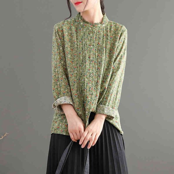 women's blouses & shirts 3--color lamtrip floral print chest pleated single-breasted shirt blouse female autumn 8vdh, White
women's blouses & shirts 3--color lamtrip floral print chest pleated single-breasted shirt blouse female autumn 8vdh, White