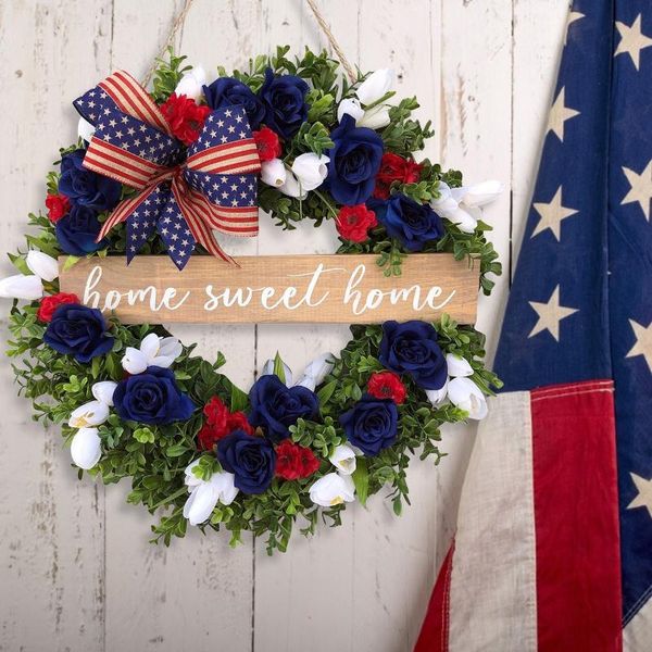 decorative flowers & wreaths patriotic wreath ornaments front door fourth of julys diy america and veterans day decor artificial household d
decorative flowers & wreaths patriotic wreath ornaments front door fourth of julys diy america and veterans day decor artificial household d