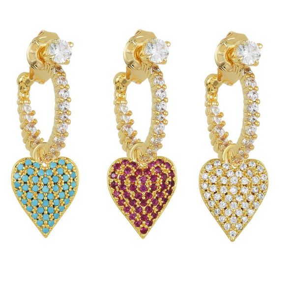 hoop & huggie 2022 valentine's day fashion jewelry for women lower colorful white red green cz heart charm earring, Golden;silver
hoop & huggie 2022 valentine's day fashion jewelry for women lower colorful white red green cz heart charm earring, Golden;silver