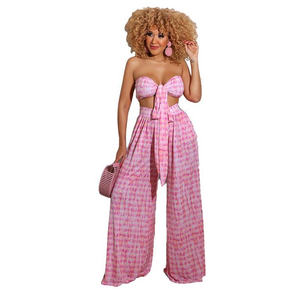 selling women bohemian style two pieces 2021 summer lace-up strapless crop high elastic waist loose pants outfits, Gray
selling women bohemian style two pieces 2021 summer lace-up strapless crop high elastic waist loose pants outfits, Gray