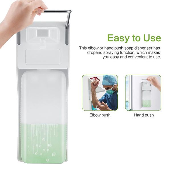 1pc 1000ml elbow disinfection dispenser wall-mounted soap spray hand sterilizer manual type device liquid
1pc 1000ml elbow disinfection dispenser wall-mounted soap spray hand sterilizer manual type device liquid