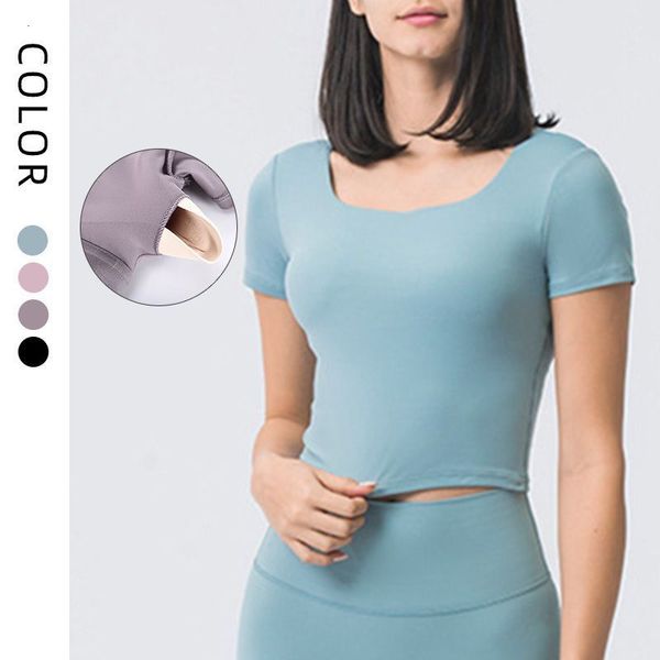 luxury party dresses u-neck half body-building slim removable bra short sleeve double-sided matte yoga running shock-absorbing t-shirt, Black
luxury party dresses u-neck half body-building slim removable bra short sleeve double-sided matte yoga running shock-absorbing t-shirt, Black