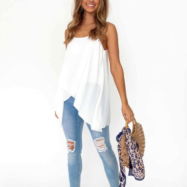 women's tanks & camis fashion women sleeveless irregular hem spaghetti strap camisole vest, White
women's tanks & camis fashion women sleeveless irregular hem spaghetti strap camisole vest, White