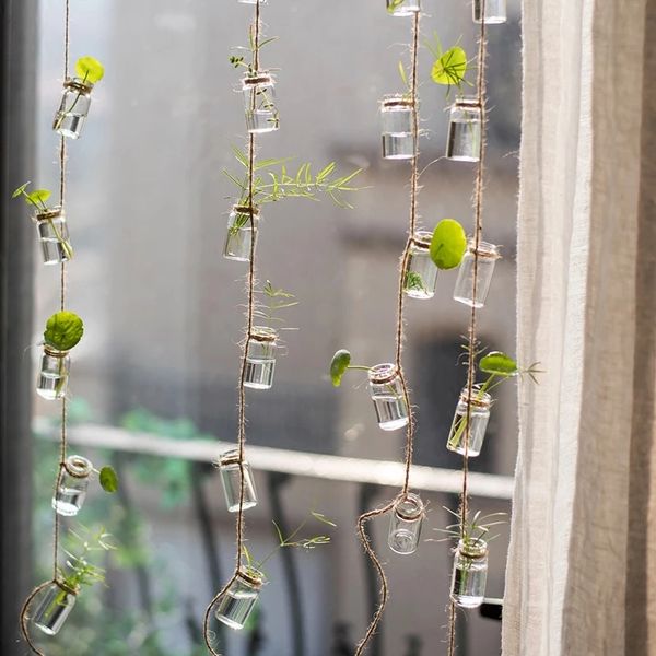 wind chimes style decor glass vase 3 strings hanging vase with 27 mini bottle nordic home decor flower plant hydroponic containe
wind chimes style decor glass vase 3 strings hanging vase with 27 mini bottle nordic home decor flower plant hydroponic containe