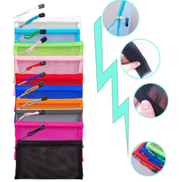 pencil bags 2pcs/lot zipper pouch mesh clear pouches organizer bag cosmetic stationery travel storage
pencil bags 2pcs/lot zipper pouch mesh clear pouches organizer bag cosmetic stationery travel storage