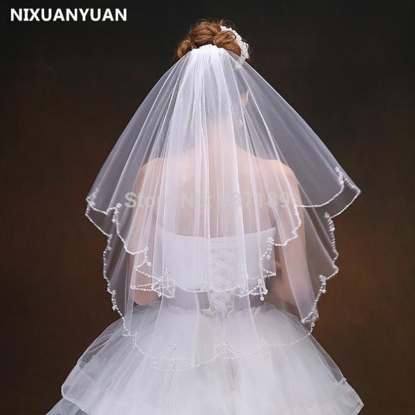 bridal veils nixuanyuan 2t 2 tier scallop beaded edge dangle teardrop crystal wedding veil with comb, Black
bridal veils nixuanyuan 2t 2 tier scallop beaded edge dangle teardrop crystal wedding veil with comb, Black