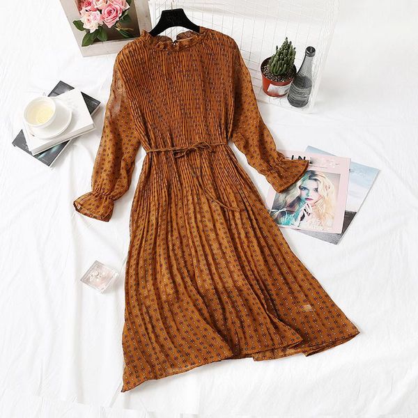 casual dresses spring autumn women's chiffon stand neck with bow floral print ruffles vestido long sleeve elegant cute dress plus size, Black;gray
casual dresses spring autumn women's chiffon stand neck with bow floral print ruffles vestido long sleeve elegant cute dress plus size, Black;gray