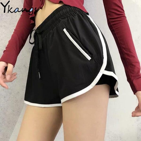 women's shorts summer vintage women sport pocket running tennis female drawstring wide leg pants quick dry, White;black
women's shorts summer vintage women sport pocket running tennis female drawstring wide leg pants quick dry, White;black