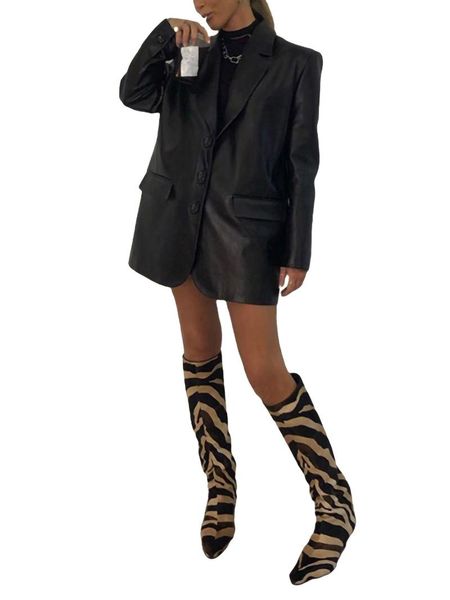 women's leather & faux women casual blazers solid color long sleeve slim lapel single breasted back belt work office jacket buttoned la, Black
women's leather & faux women casual blazers solid color long sleeve slim lapel single breasted back belt work office jacket buttoned la, Black