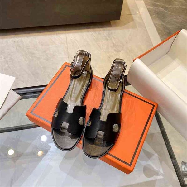 the new summer 2021 british flat roman comfortable sandal for women goes with everything genuine leather, Black
the new summer 2021 british flat roman comfortable sandal for women goes with everything genuine leather, Black