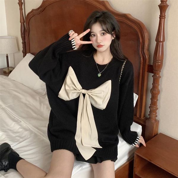 women's sweaters knitted woman pull femme long sleeve butterfly sweater korean fashion pullover winter clothes women, White;black
women's sweaters knitted woman pull femme long sleeve butterfly sweater korean fashion pullover winter clothes women, White;black