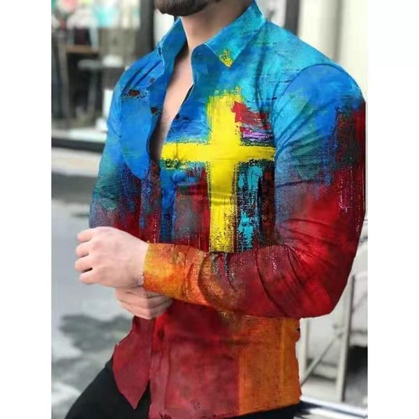 men's casual shirts 2021 european and american wear blue gradient stitching print fashion shirt single-breasted open-front long-sle, White;black
men's casual shirts 2021 european and american wear blue gradient stitching print fashion shirt single-breasted open-front long-sle, White;black