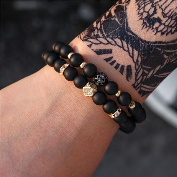 charm bracelets 2pieces/set of couples men sets black matte stone beads cz ball bracelet men's jewelry, Golden;silver
charm bracelets 2pieces/set of couples men sets black matte stone beads cz ball bracelet men's jewelry, Golden;silver