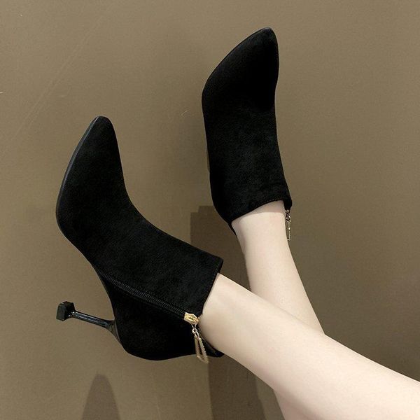 boots black ankle for women stiletto heel suede women's autumn short pointed toe booties 2021 zapatos mujer
boots black ankle for women stiletto heel suede women's autumn short pointed toe booties 2021 zapatos mujer