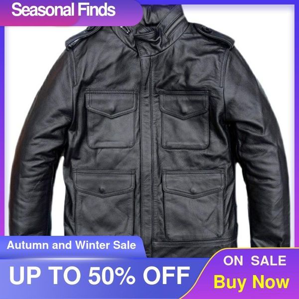 men's leather & faux 2021 black hood genuine jacket men safari style plus size 5xl real natural cowhide autumn slim fit m65 coat
men's leather & faux 2021 black hood genuine jacket men safari style plus size 5xl real natural cowhide autumn slim fit m65 coat