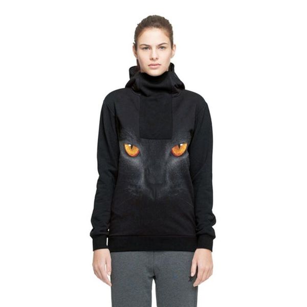 gym clothing autumn women sweater high collar loose hoodies cat's eyies print femme sportwear side by zipper hooded long sleeve pullov, White;black
gym clothing autumn women sweater high collar loose hoodies cat's eyies print femme sportwear side by zipper hooded long sleeve pullov, White;black