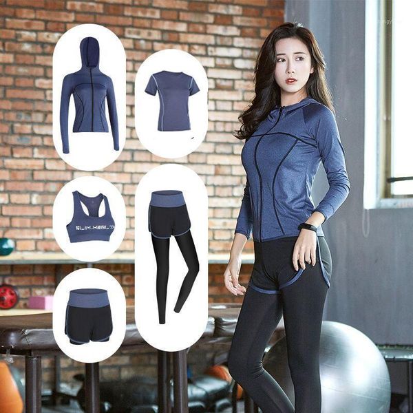 women's tracksuits women suit quick dry sportswear 5pcs set fitness gym yoga clothing sets coat+bra+t-shirt+leggings 2021 workout s-3xl, Gray
women's tracksuits women suit quick dry sportswear 5pcs set fitness gym yoga clothing sets coat+bra+t-shirt+leggings 2021 workout s-3xl, Gray
