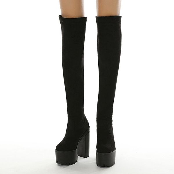 boots sarairis excellent quality super high heels on the knee boots woman shoes tremy thick platform slip lady 1nyc, Black
boots sarairis excellent quality super high heels on the knee boots woman shoes tremy thick platform slip lady 1nyc, Black